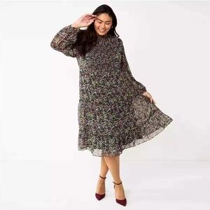 Draper James RSVP Floral Smocked Dress size L